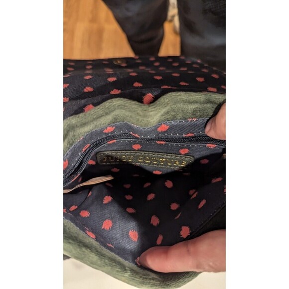 Juicy Couture Green Velvet Bag Well Maintained Perfect Inside Charms and crystal - Picture 9 of 10